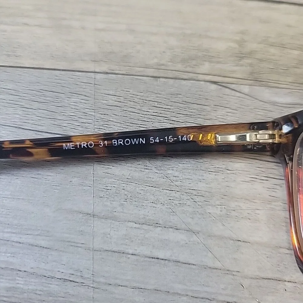 Vivid‎ Ve Metro 31 Brown Eyeglasses Full Rim Tortoise 54-15 140 FRAMES ONLY